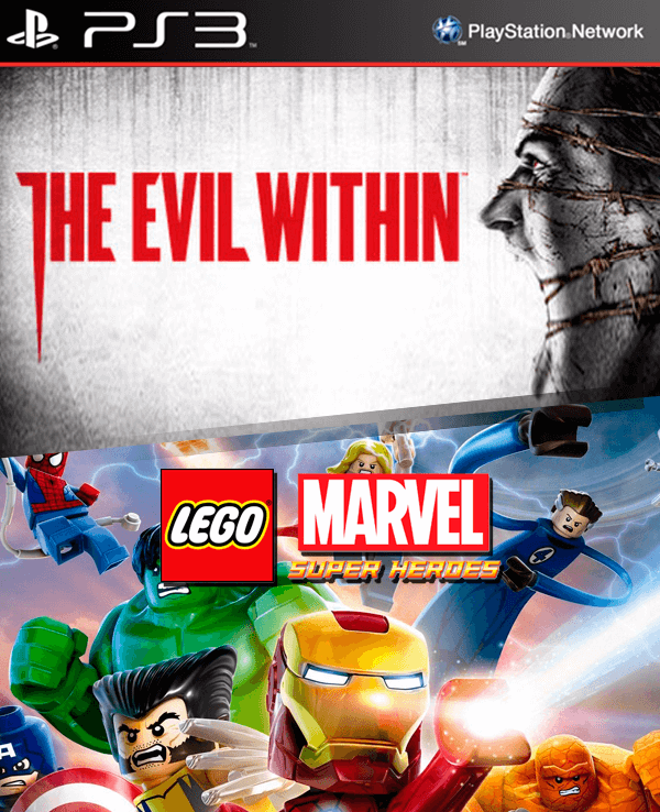 2 juegos en 1 The Evil Within LEGO Marvel Super Heroes Ps3 ...