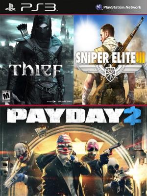 3 juegos en 1 Thief Mas PAYDAY 2 Mas Sniper Elite 3 PS3