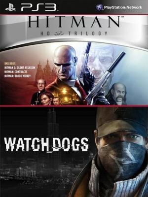 2 juegos en 1 Watch Dogs Mas Hitman Trilogy HD Ps3